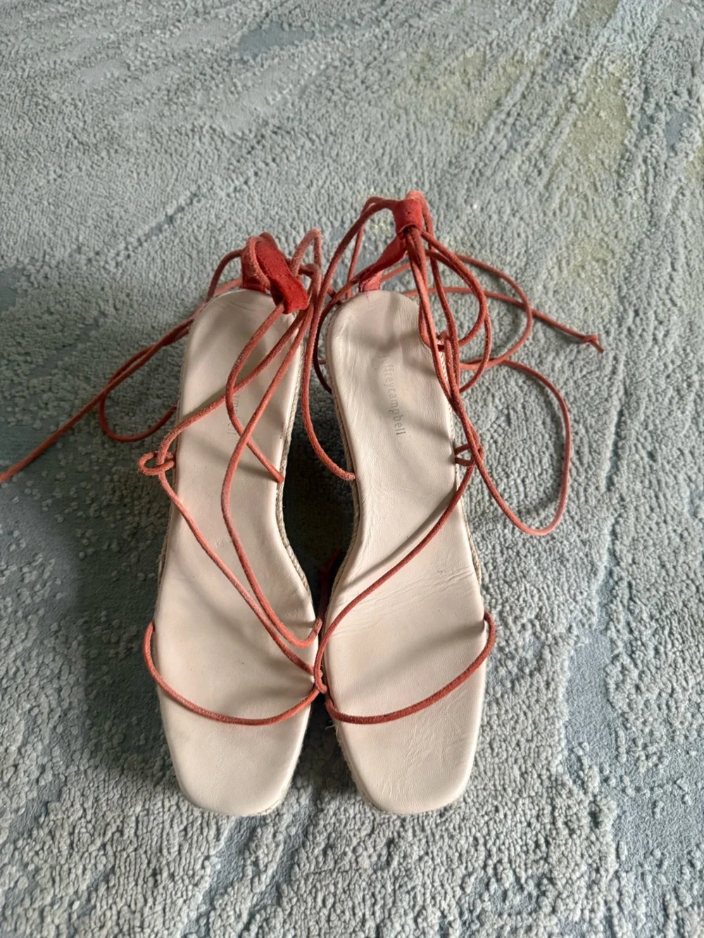 Jeffrey Campbell CORAL Ankle Tie Espadrille Wedge sandals  40 / 9.5
